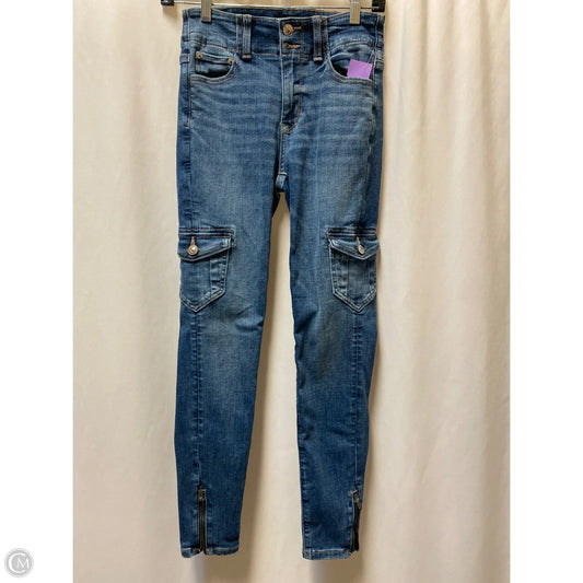 Jeans Skinny By American Eagle In Blue Denim, Size: 0