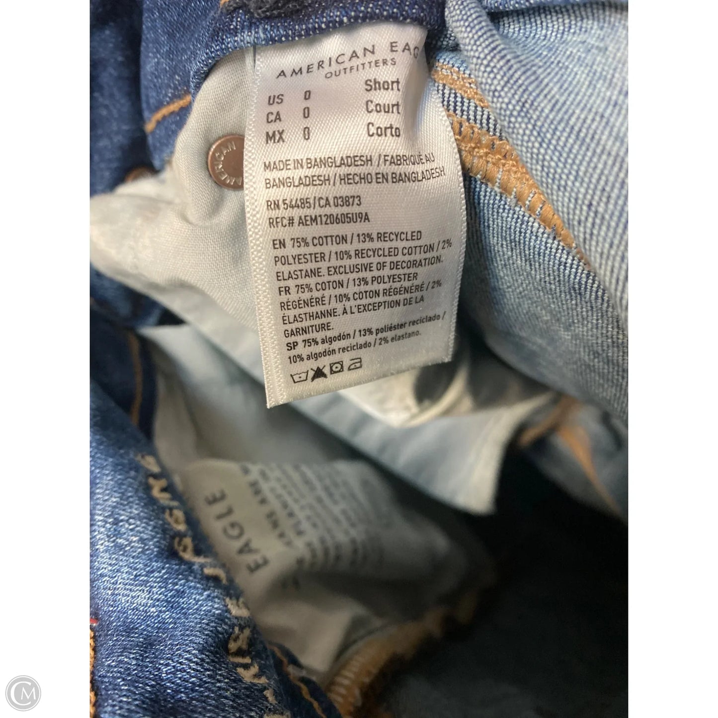 Jeans Skinny By American Eagle In Blue Denim, Size: 0