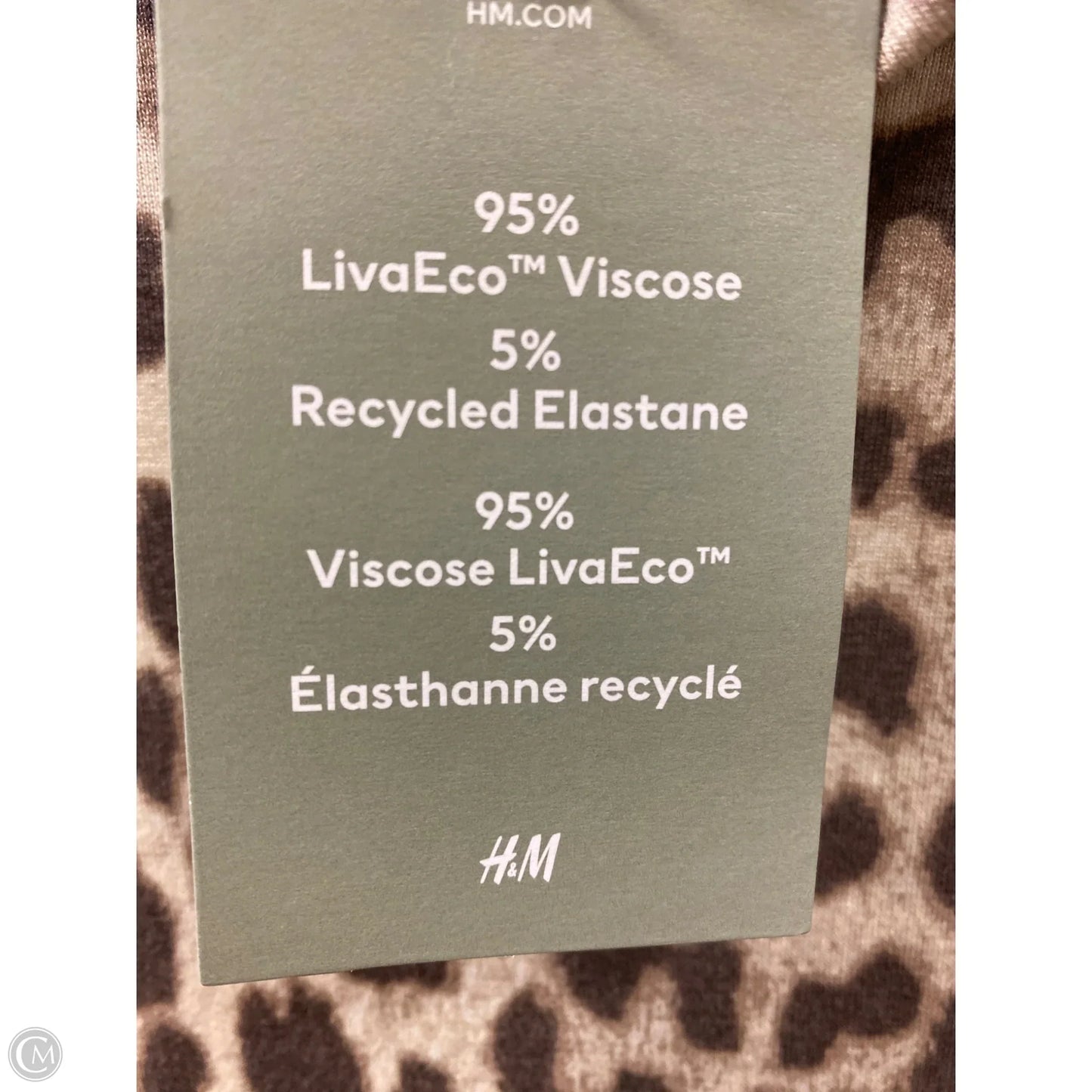 Top Long Sleeve By H&m In Animal Print, Size: Xl