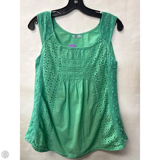 Top Sleeveless By Claudia Richards In Green, Size: L
