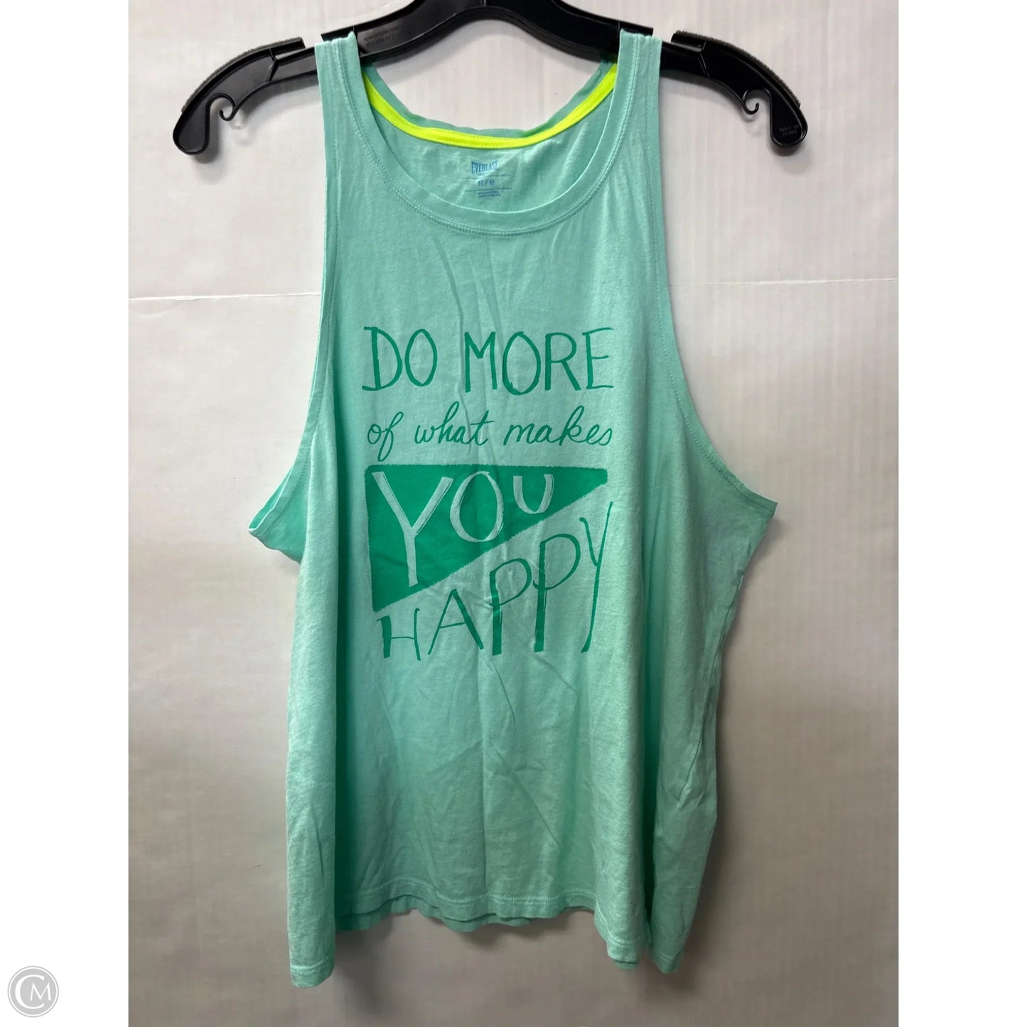 Top Sleeveless By Everlast In Green, Size: M