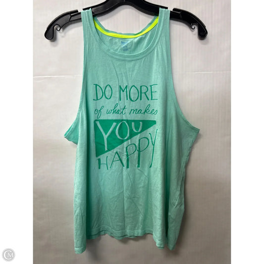 Top Sleeveless By Everlast In Green, Size: M
