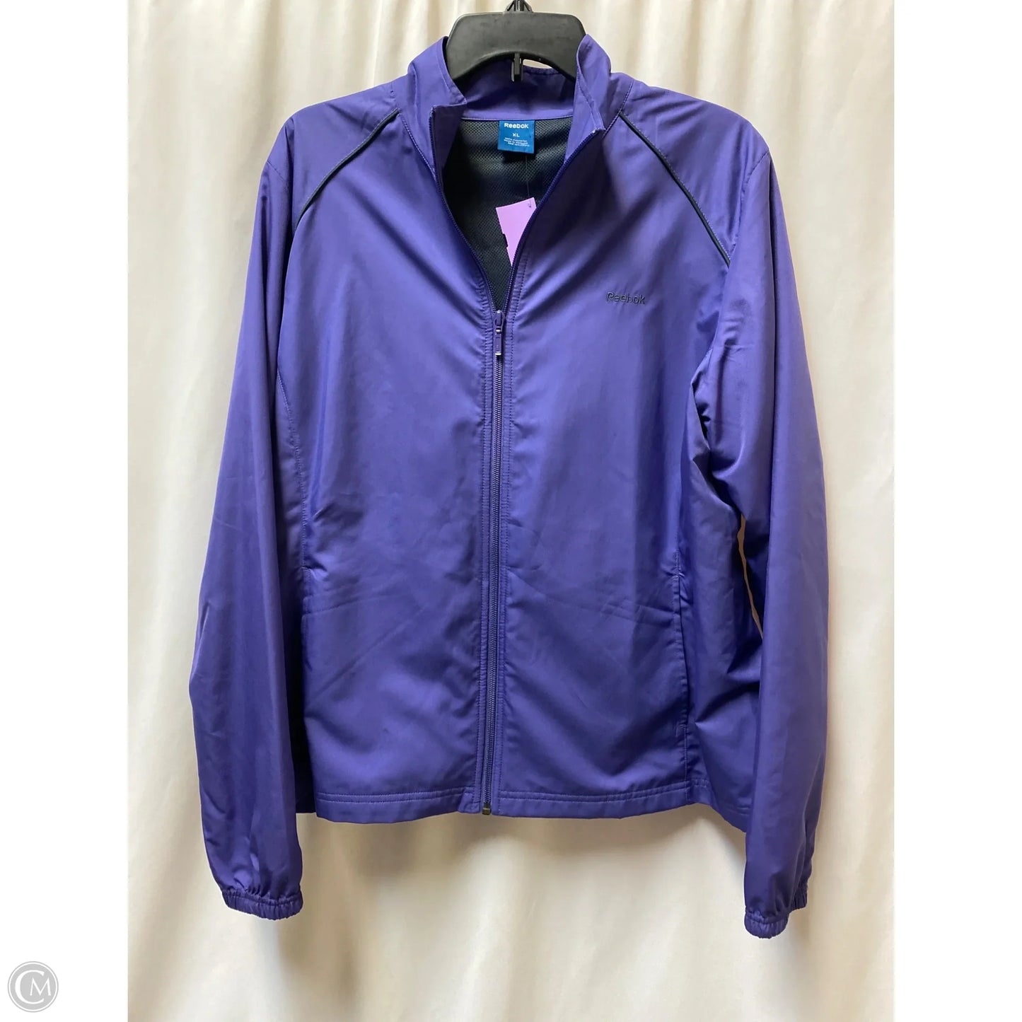 Athletic Jacket By Reebok In Purple, Size: Xl