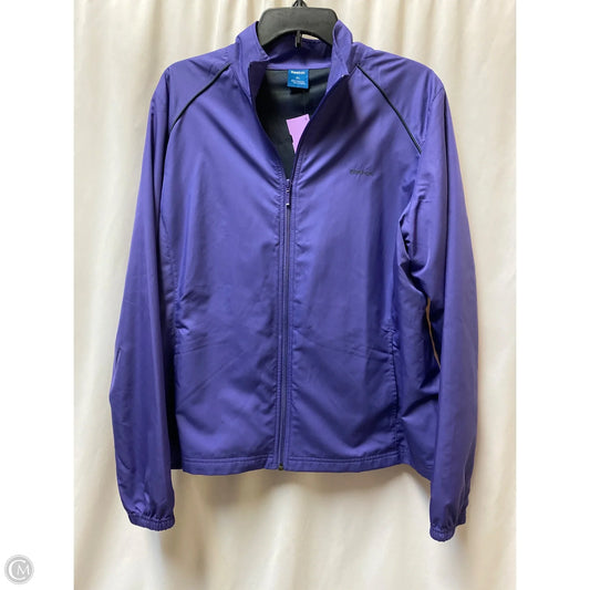Athletic Jacket By Reebok In Purple, Size: Xl