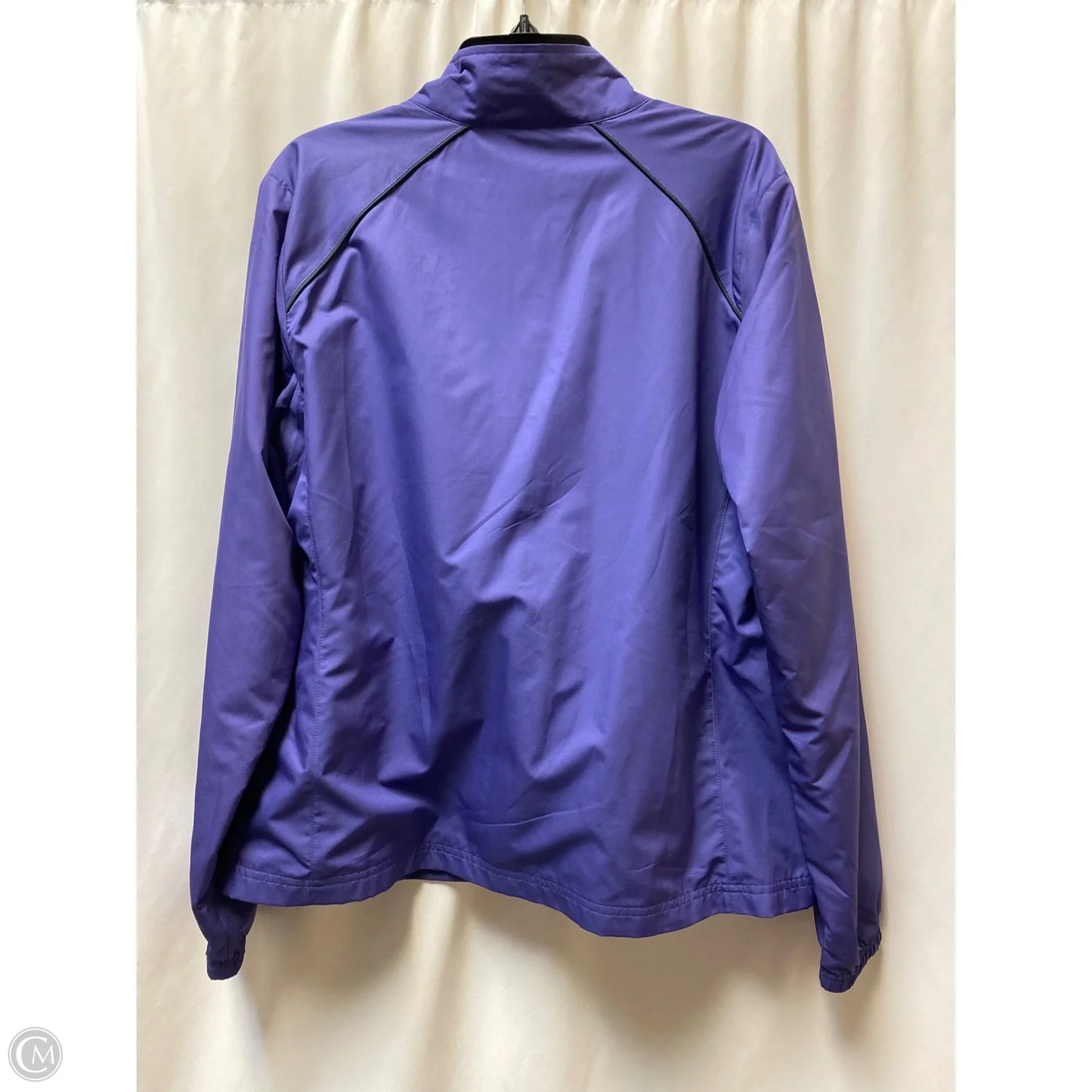 Athletic Jacket By Reebok In Purple, Size: Xl