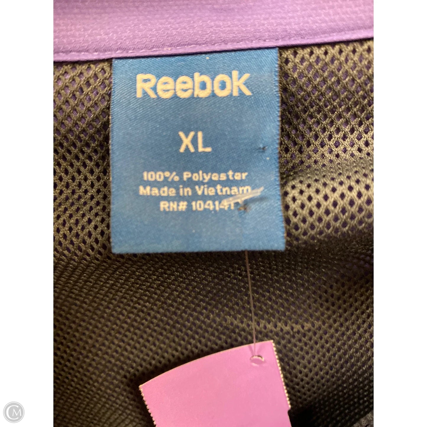 Athletic Jacket By Reebok In Purple, Size: Xl