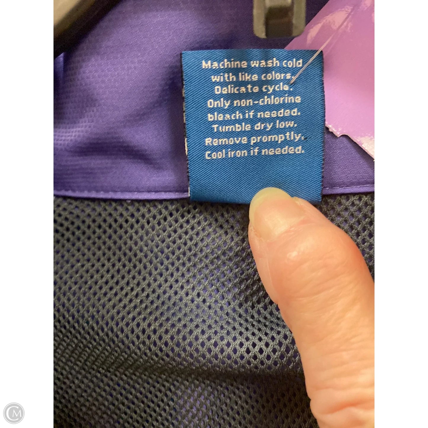 Athletic Jacket By Reebok In Purple, Size: Xl