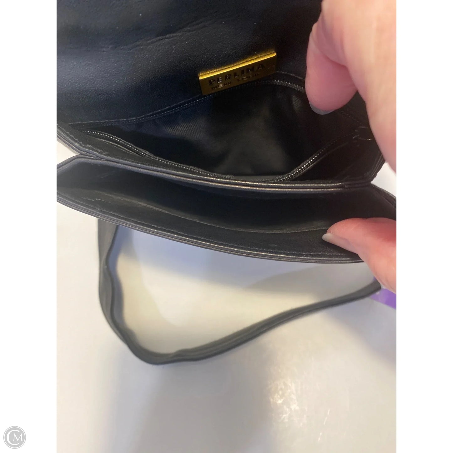 Crossbody Leather By Perlina, Size: Small