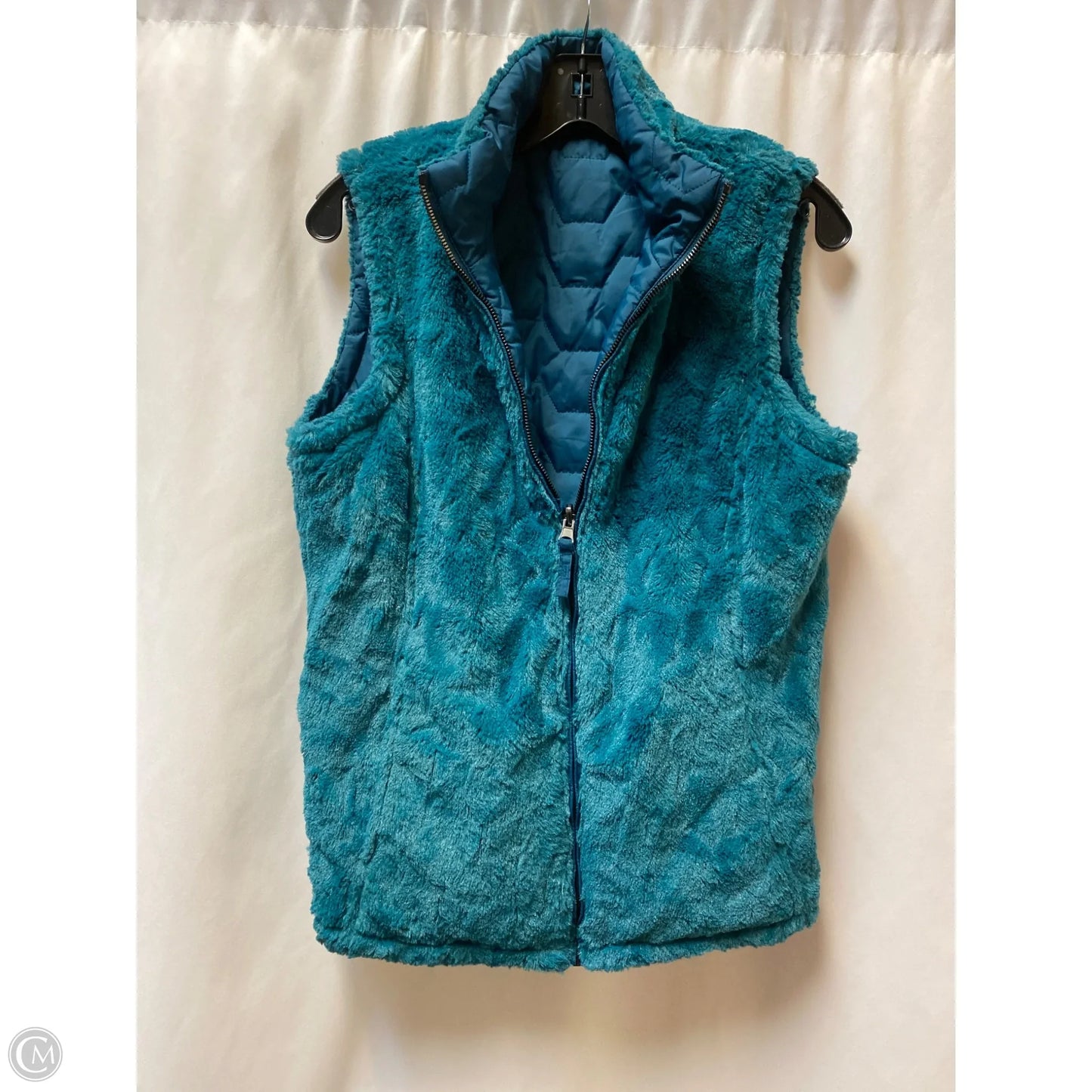 Vest Puffer & Quilted By Free Country In Aqua, Size: S
