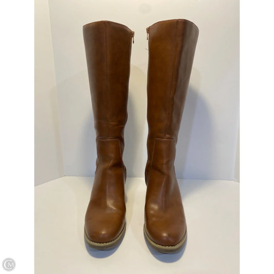 Boots Knee Heels By Universal Thread In Brown, Size: 11