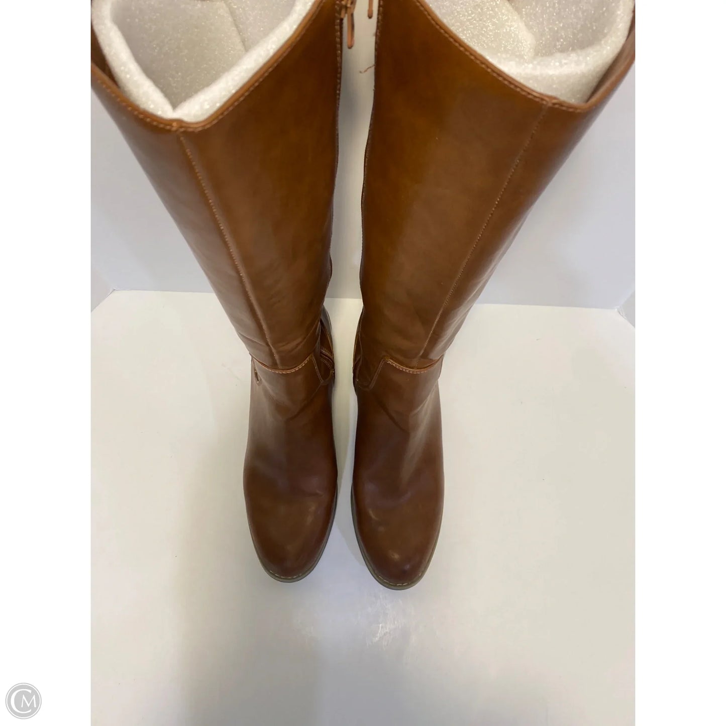 Boots Knee Heels By Universal Thread In Brown, Size: 11