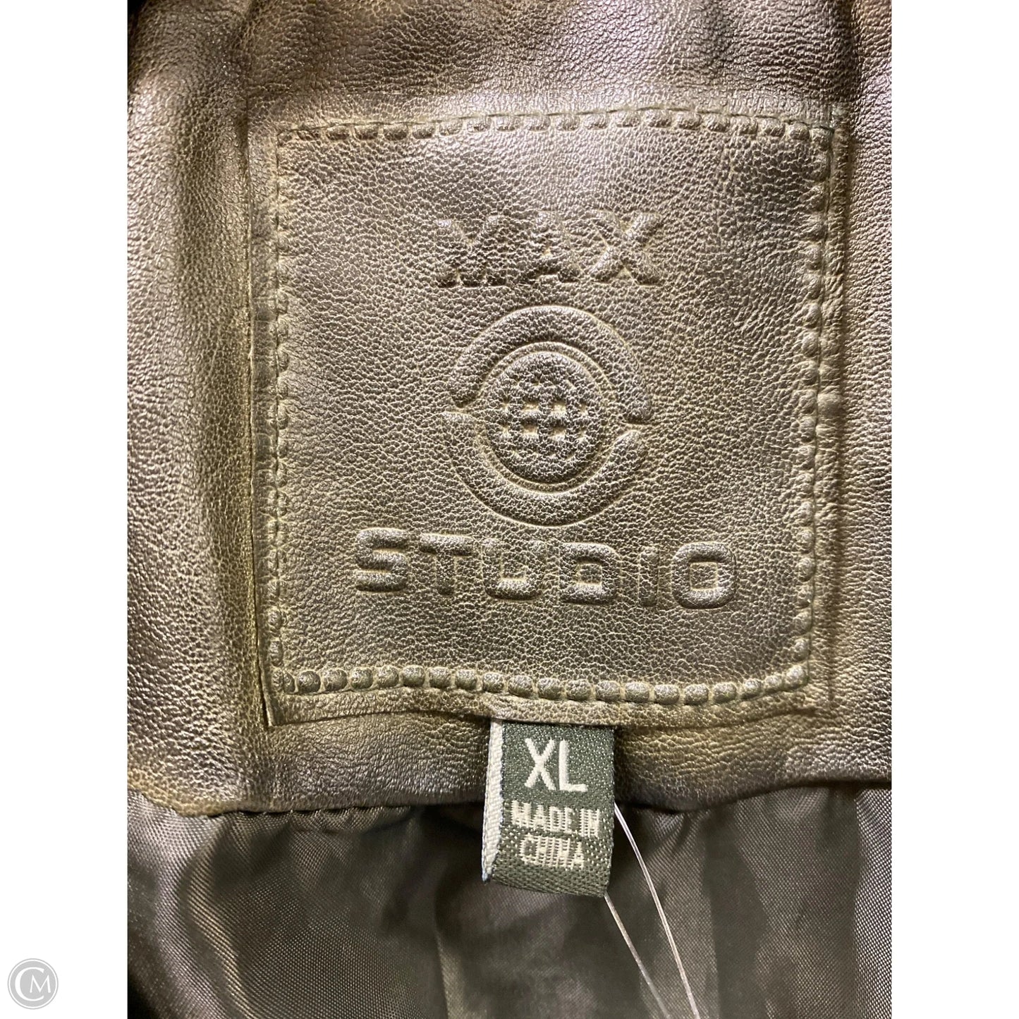 Jacket Moto By Max Studio In Green, Size: Xl