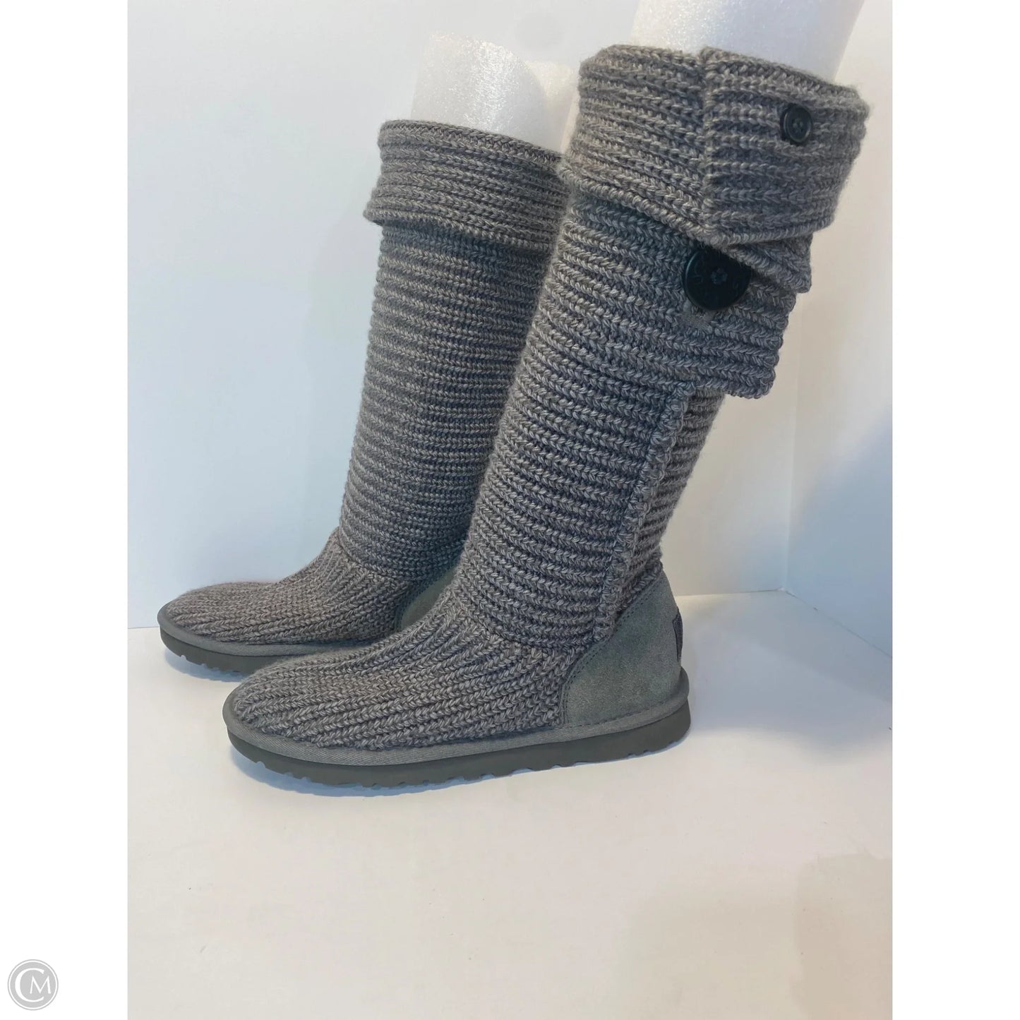 Boots Designer By Ugg In Grey, Size: 9