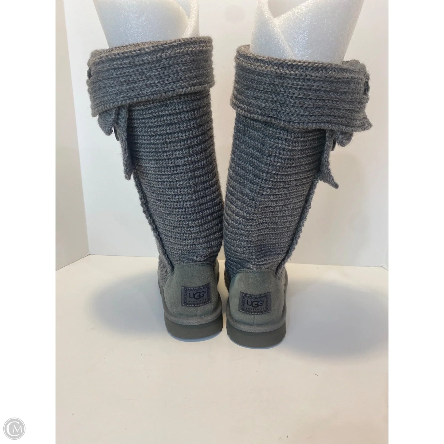 Boots Designer By Ugg In Grey, Size: 9
