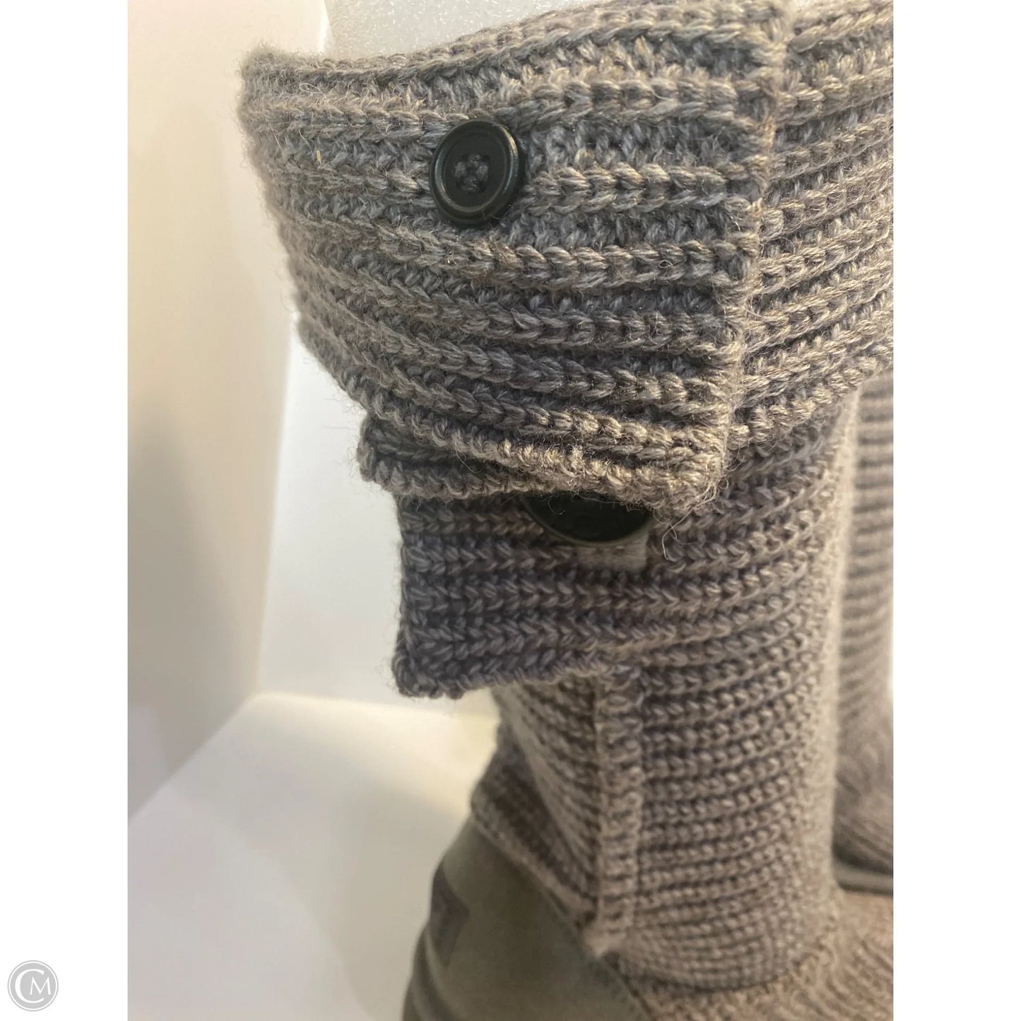 Boots Designer By Ugg In Grey, Size: 9