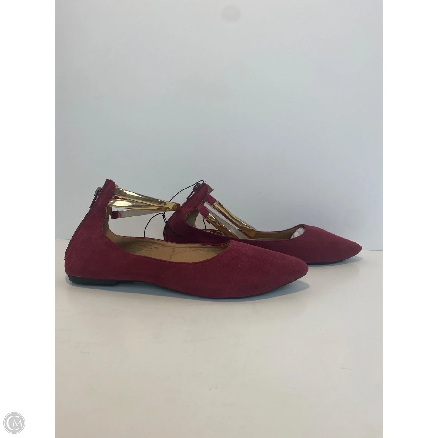 Shoes Flats By Clothes Mentor In Maroon, Size: 8