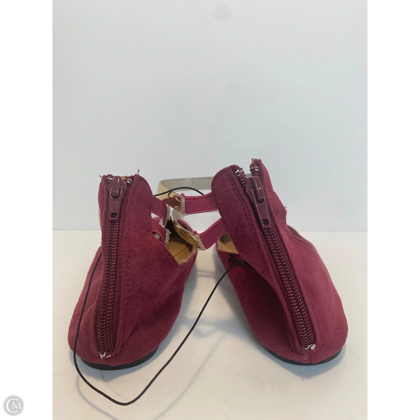 Shoes Flats By Clothes Mentor In Maroon, Size: 8