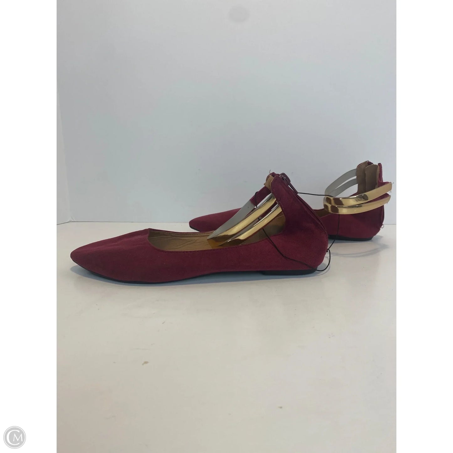 Shoes Flats By Clothes Mentor In Maroon, Size: 8