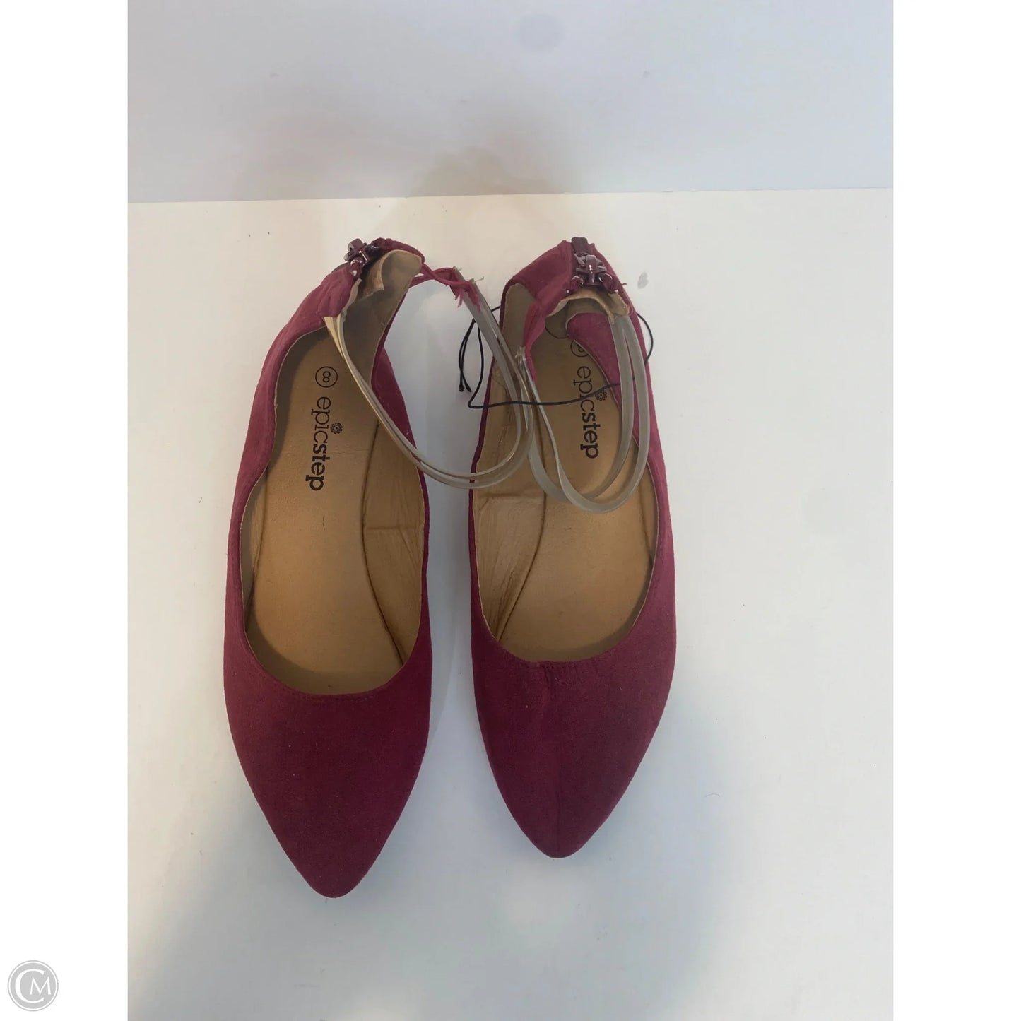 Shoes Flats By Clothes Mentor In Maroon, Size: 8