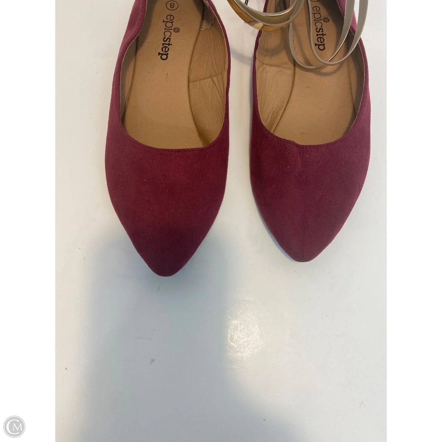Shoes Flats By Clothes Mentor In Maroon, Size: 8