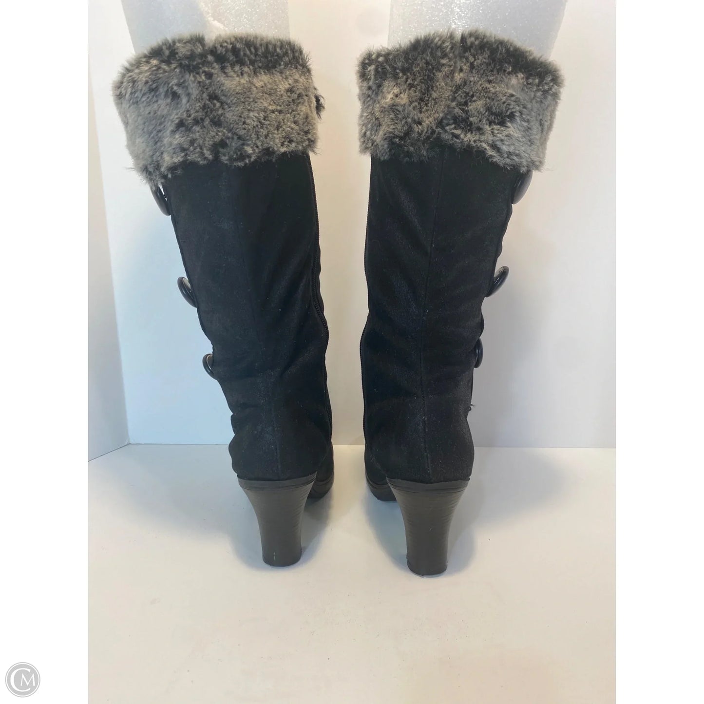 Boots Ankle Heels By Mudd In Black, Size: 7