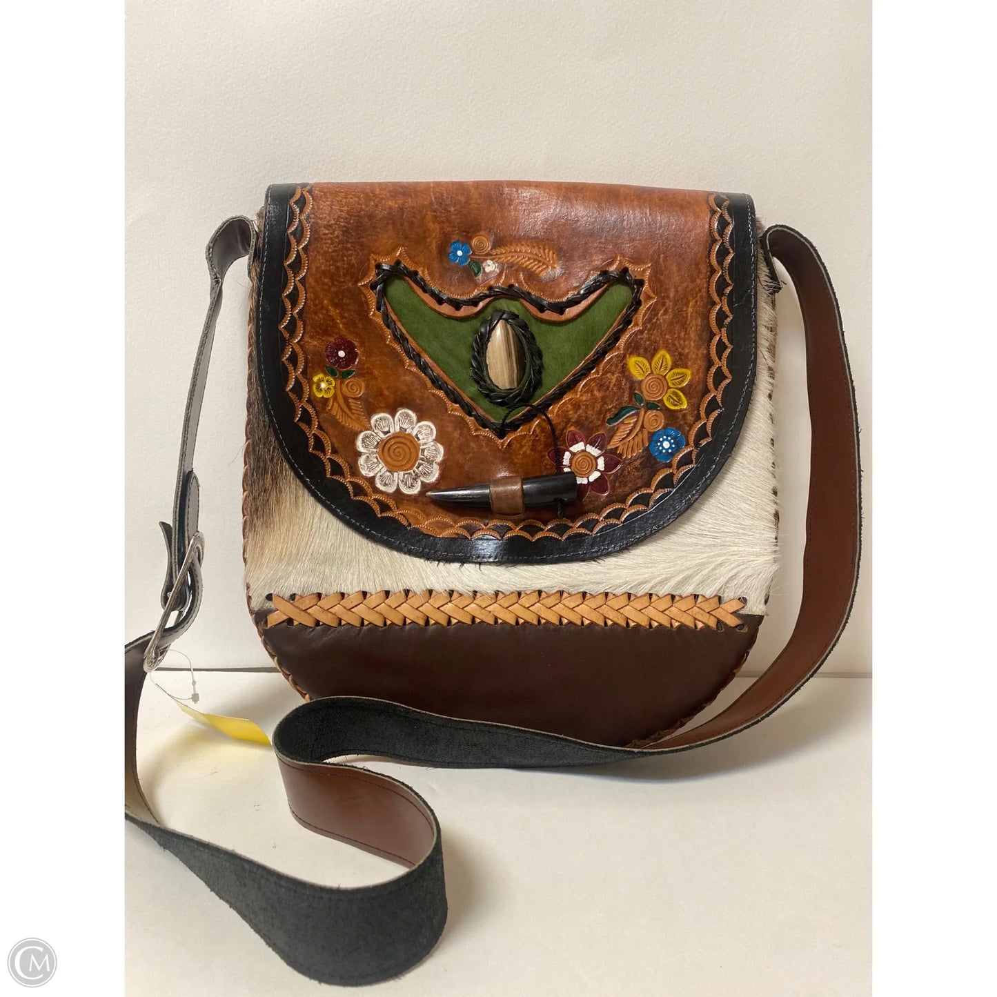 Crossbody Leather By Myra, Size: Medium