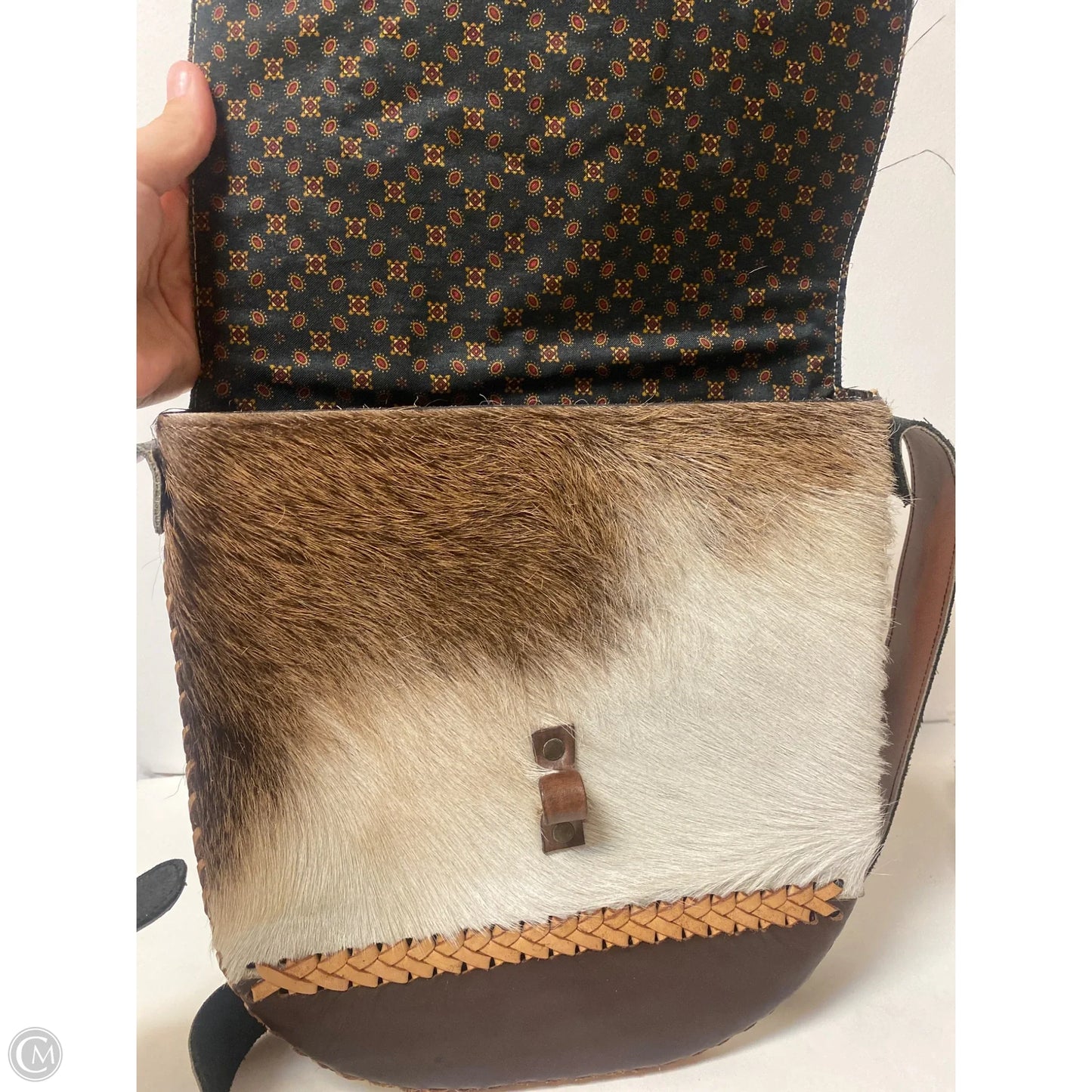 Crossbody Leather By Myra, Size: Medium