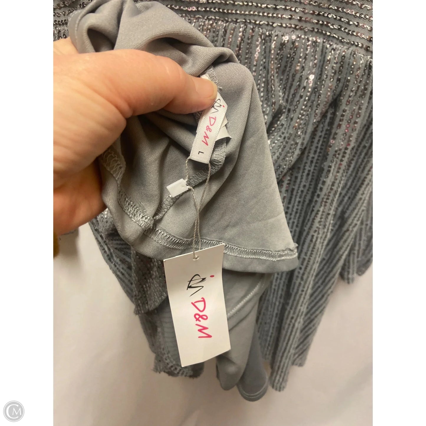 Dress Casual Midi By Clothes Mentor In Silver, Size: L