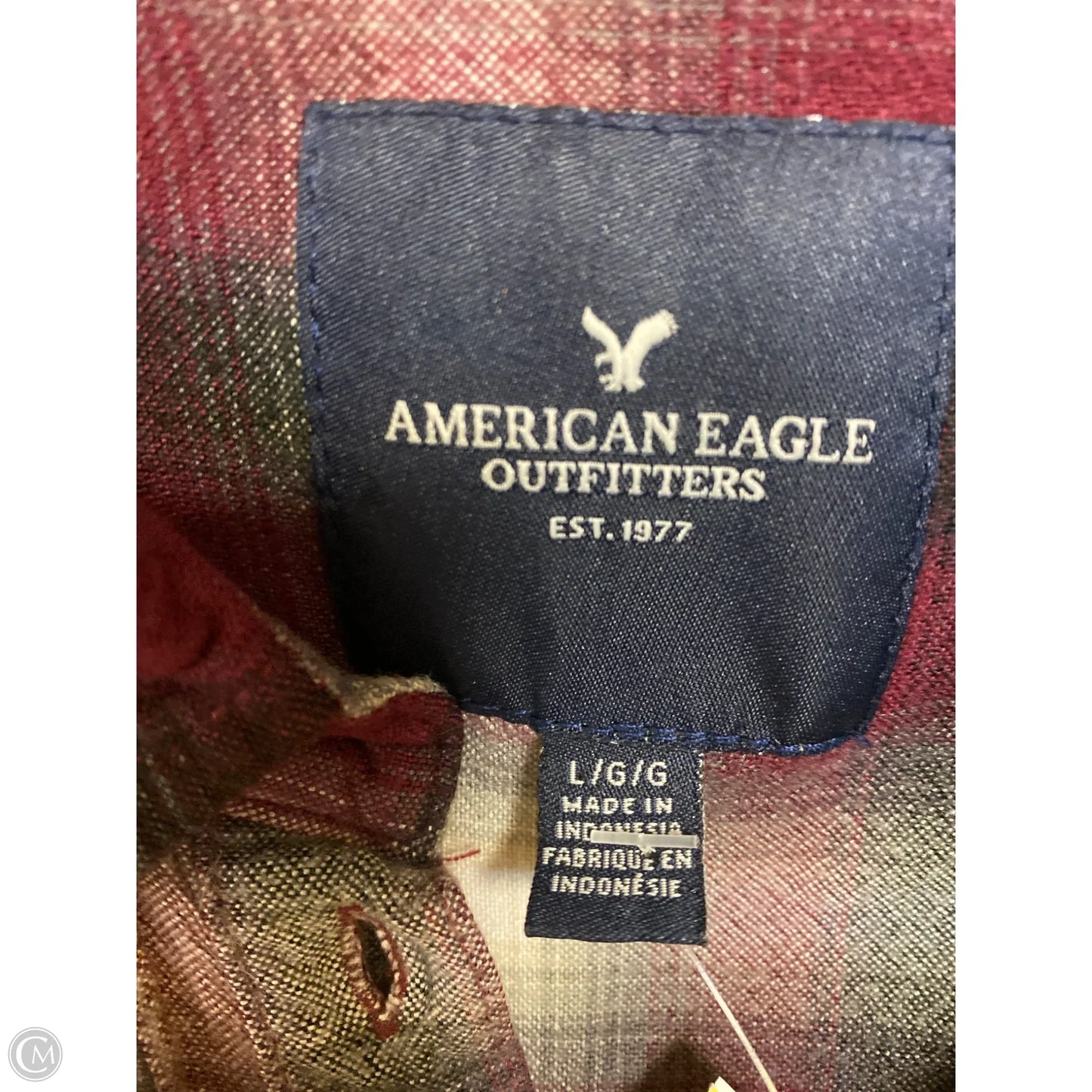 Top Long Sleeve By American Eagle In Maroon, Size: L
