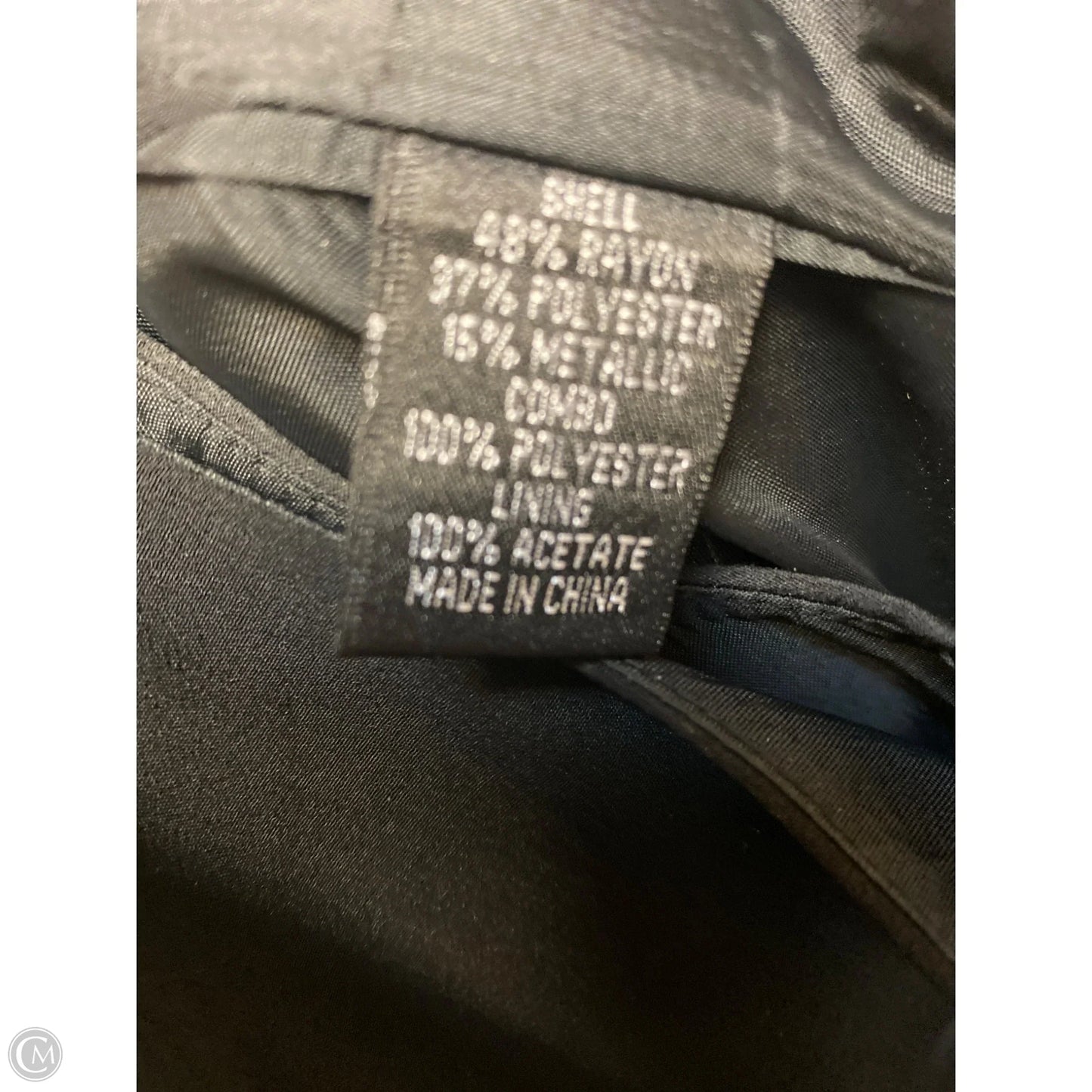 Dress Set 2pc By Adrianna Papell In Black & Gold, Size: M