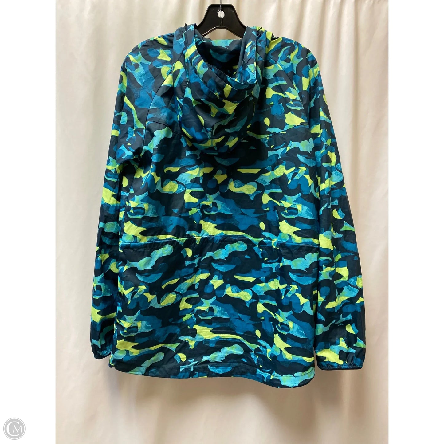 Athletic Jacket By Nike In Blue, Size: L