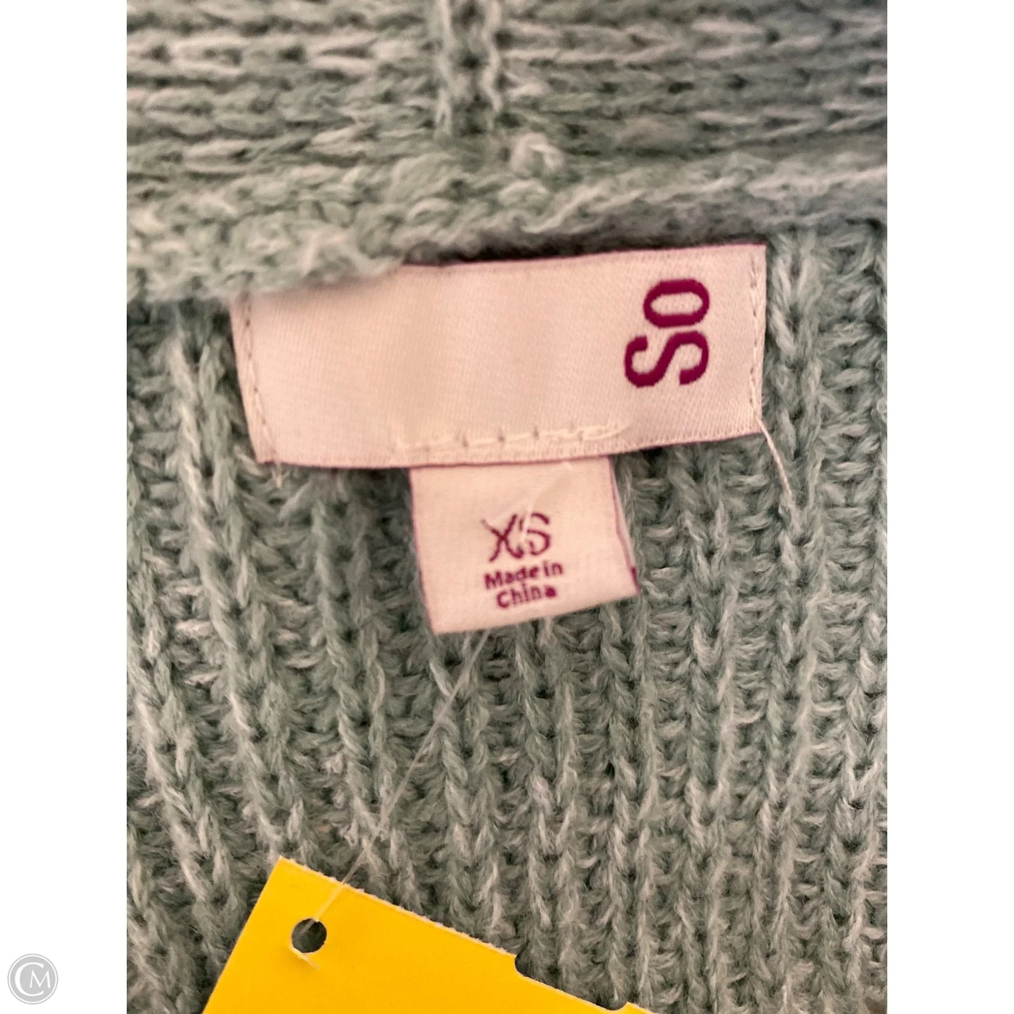 Cardigan By So In Teal, Size: Xs