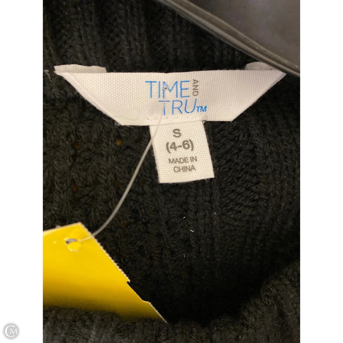 Sweater By Time And Tru In Black, Size: S