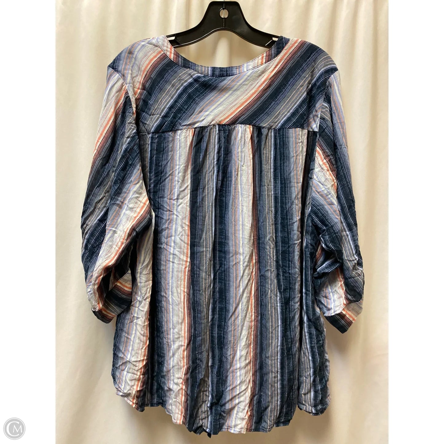 Top Long Sleeve By Torrid In Blue, Size: 4x
