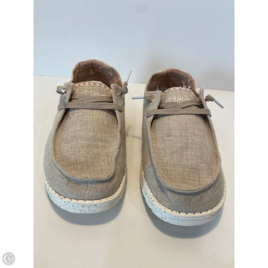 Shoes Flats By Hey Dude In Tan, Size: 8