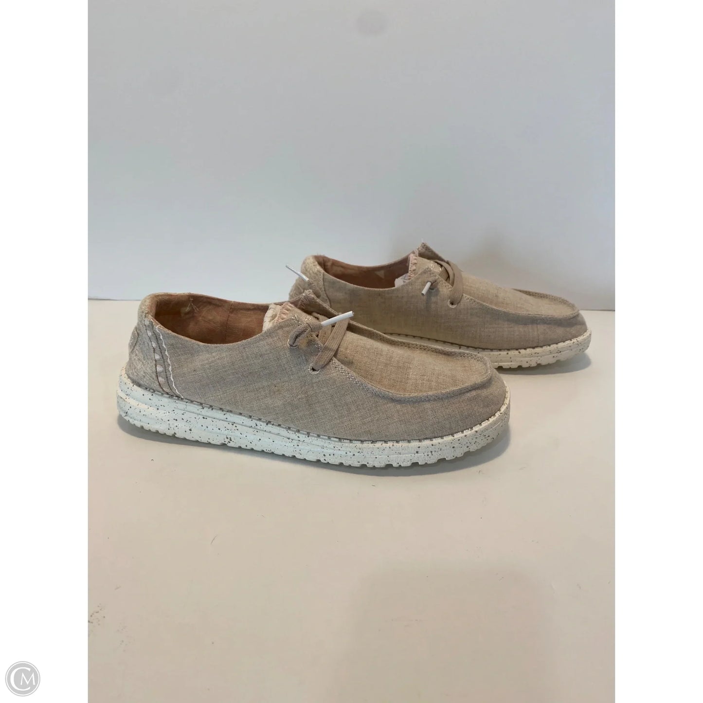 Shoes Flats By Hey Dude In Tan, Size: 8