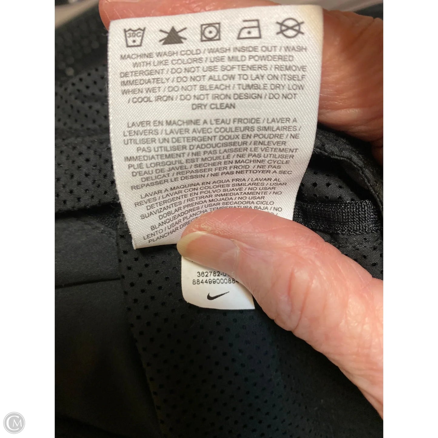 Athletic Jacket By Nike In Black, Size: S