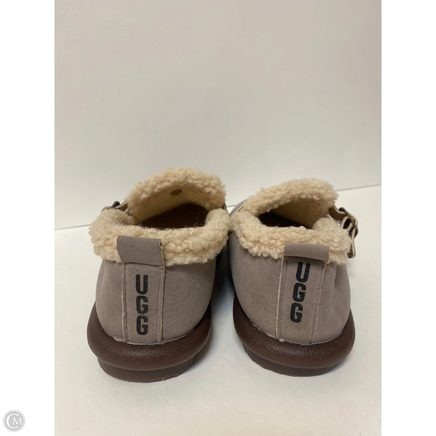 Slippers Designer By Ugg In Grey, Size: 8