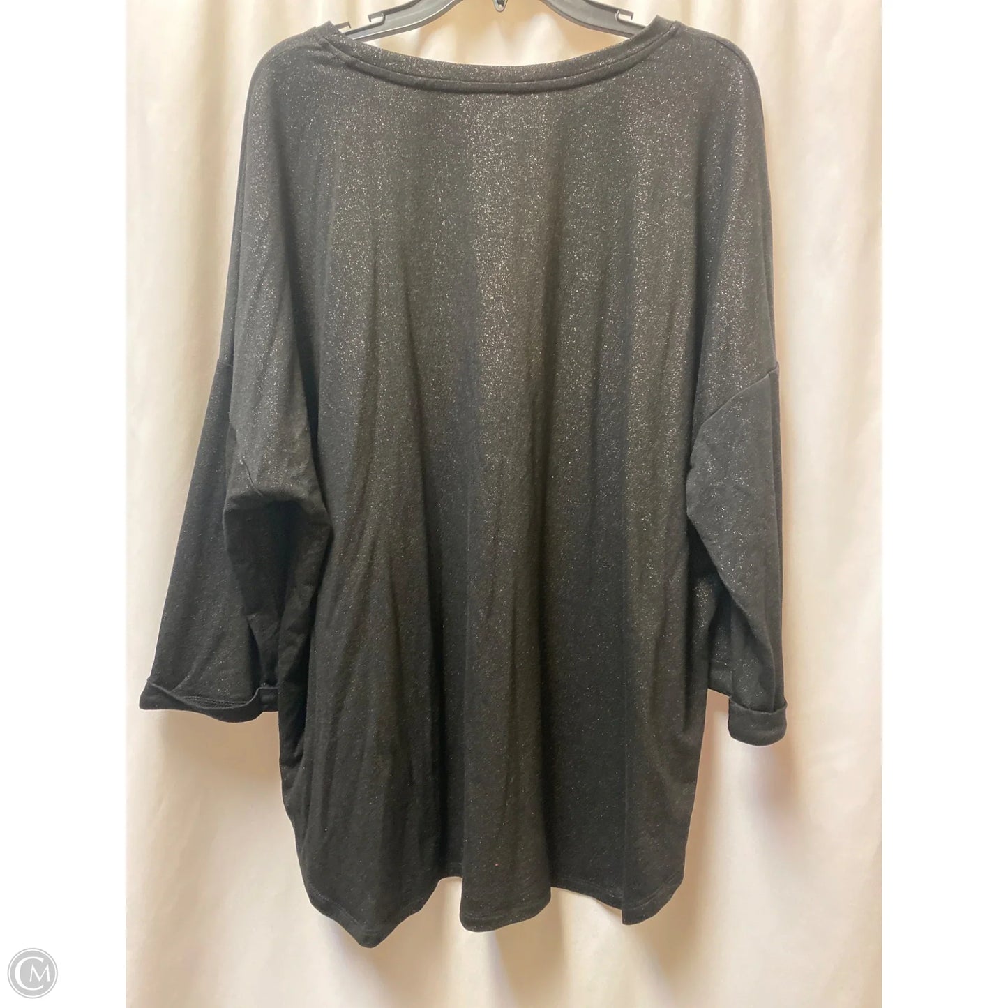 Top Long Sleeve By Crown And Ivy In Black, Size: 3x