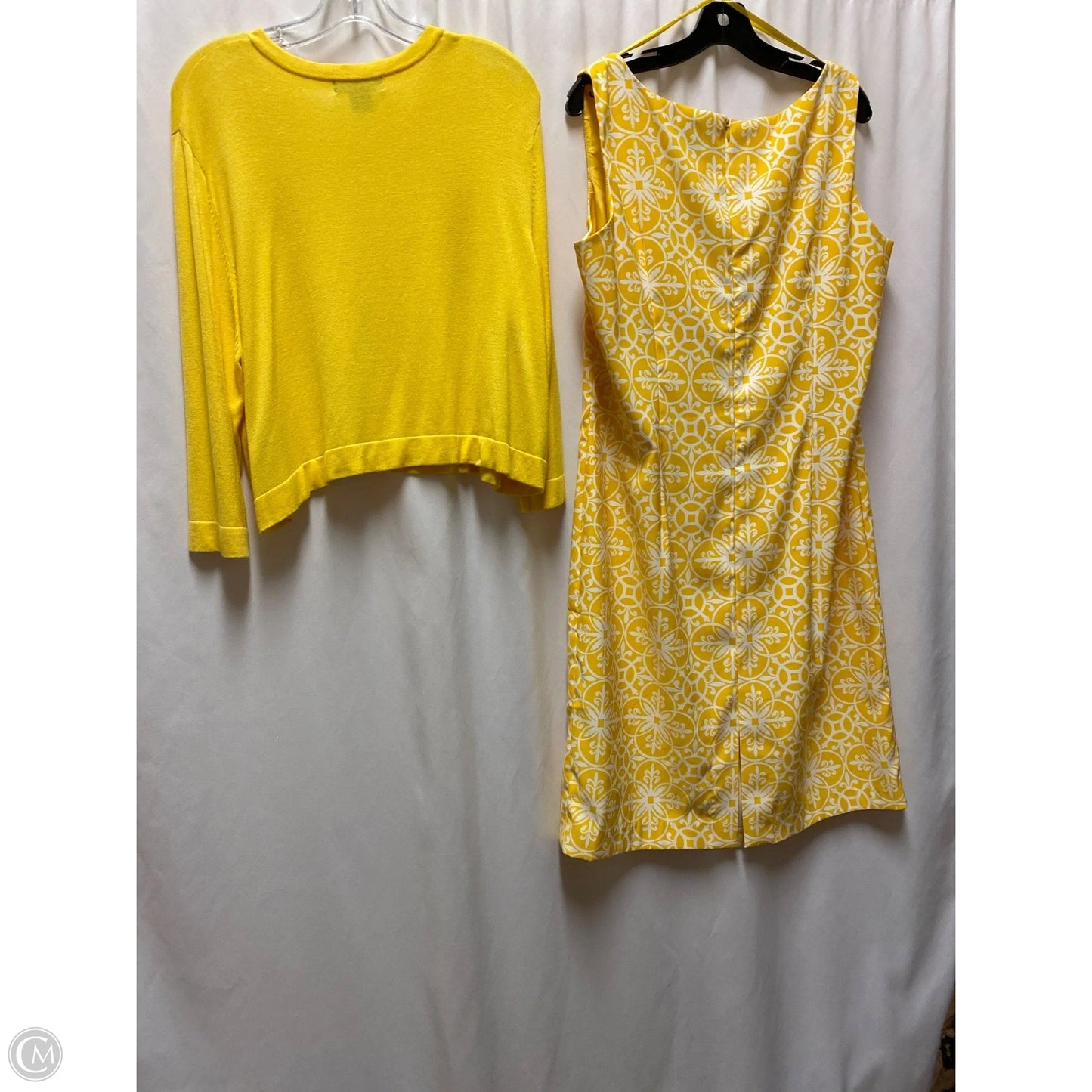 Dress Set 2pc By Jessica Howard In Yellow, Size: Xl