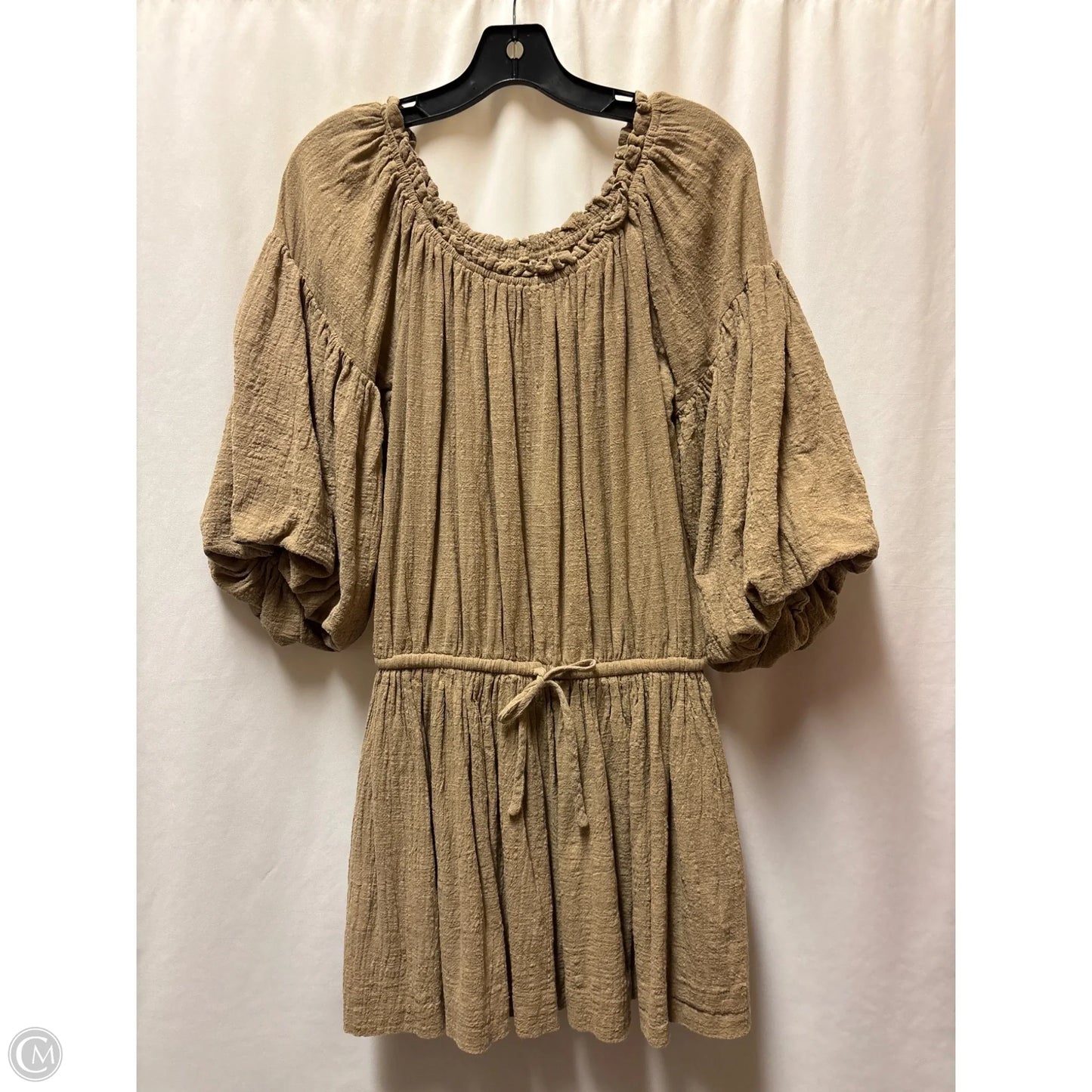 Top Long Sleeve By Mustard Seed In Taupe, Size: L