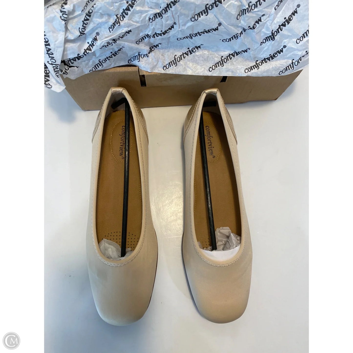 Shoes Flats By Comfortview In Tan, Size: 12