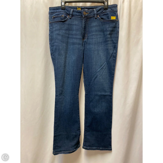 Jeans Boot Cut By Lee In Blue Denim, Size: 16