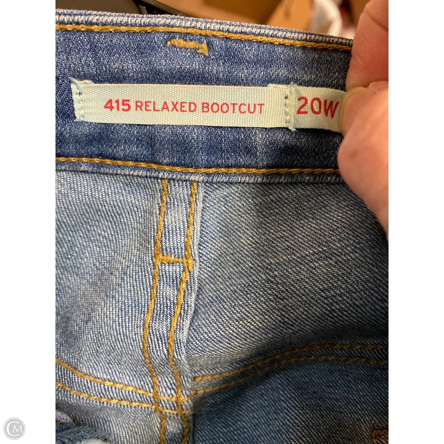 Jeans Boot Cut By Lee In Blue Denim, Size: 20