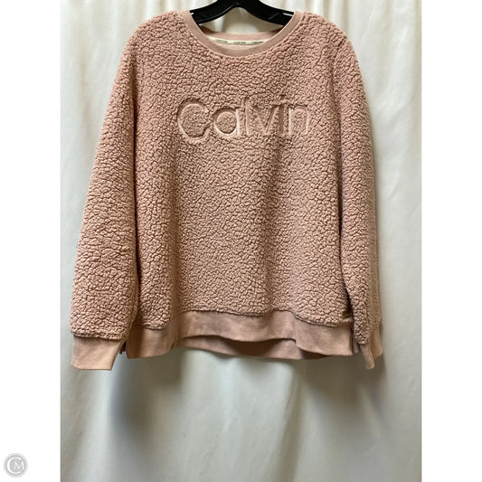Sweatshirt Crewneck By Calvin Klein In Pink, Size: L