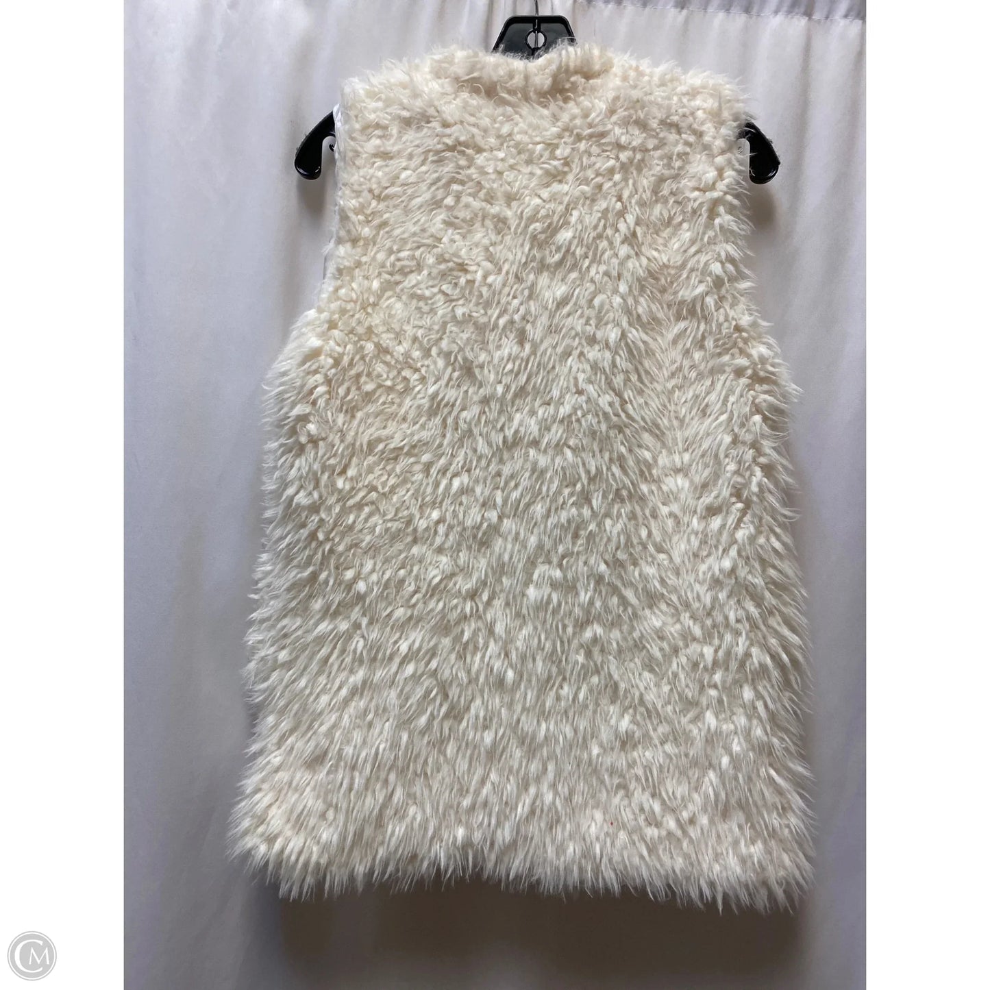 Vest Faux Fur & Sherpa By Bobbie Brooks In Cream, Size: L