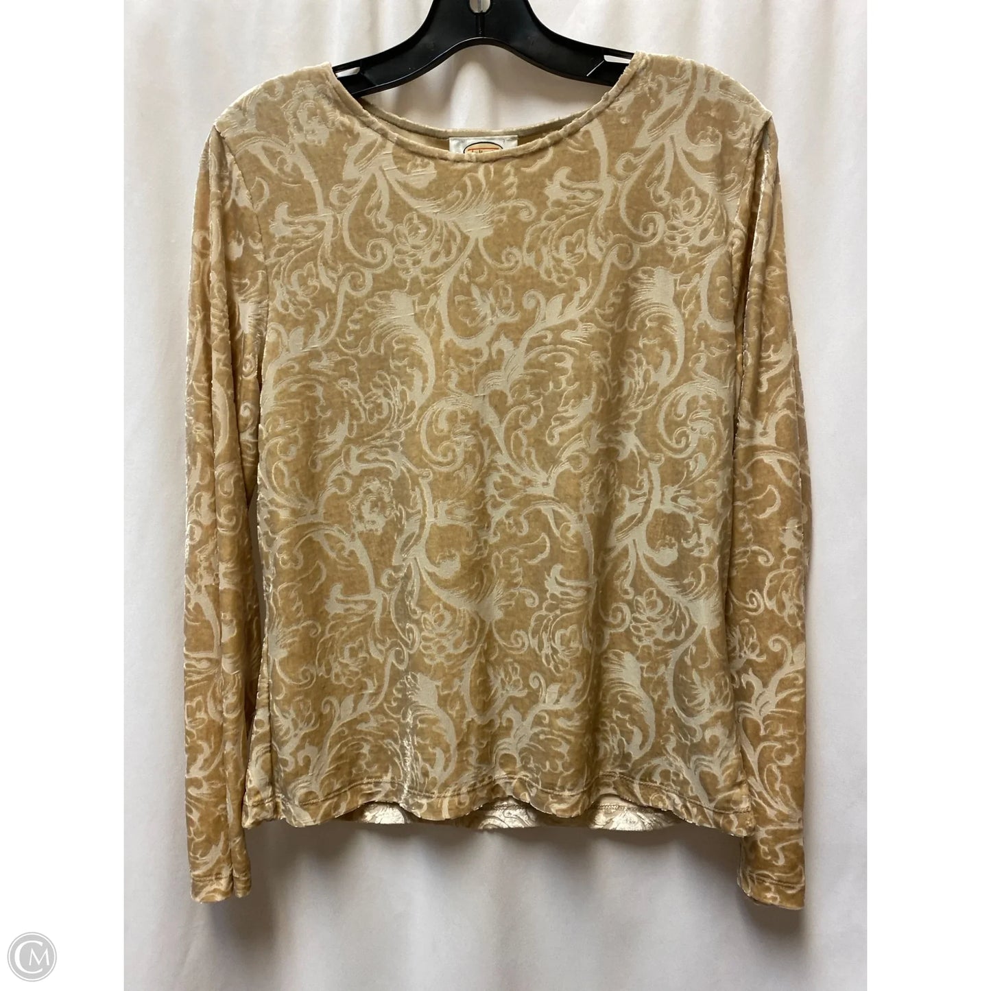 Top Long Sleeve By Talbots In Tan, Size: M