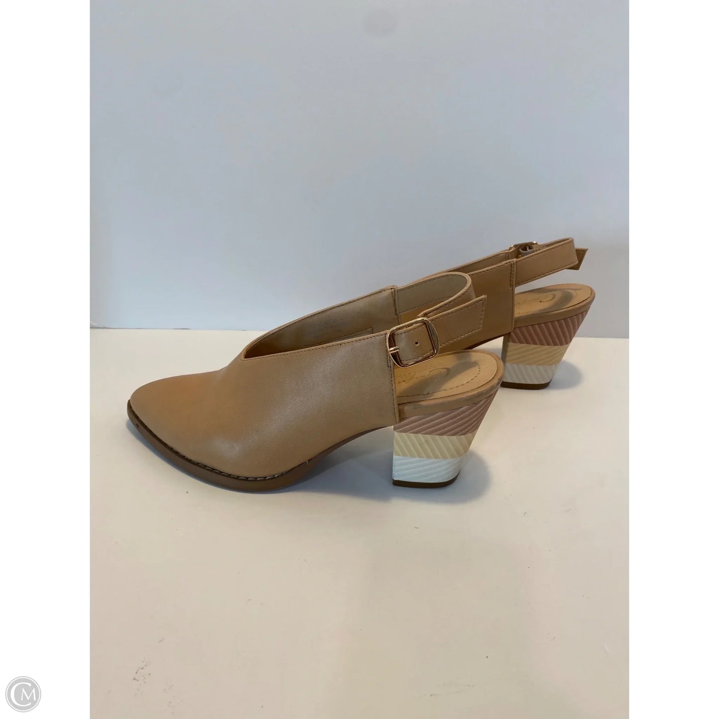 Shoes Heels Block By Comfort Casual In Tan, Size: 7