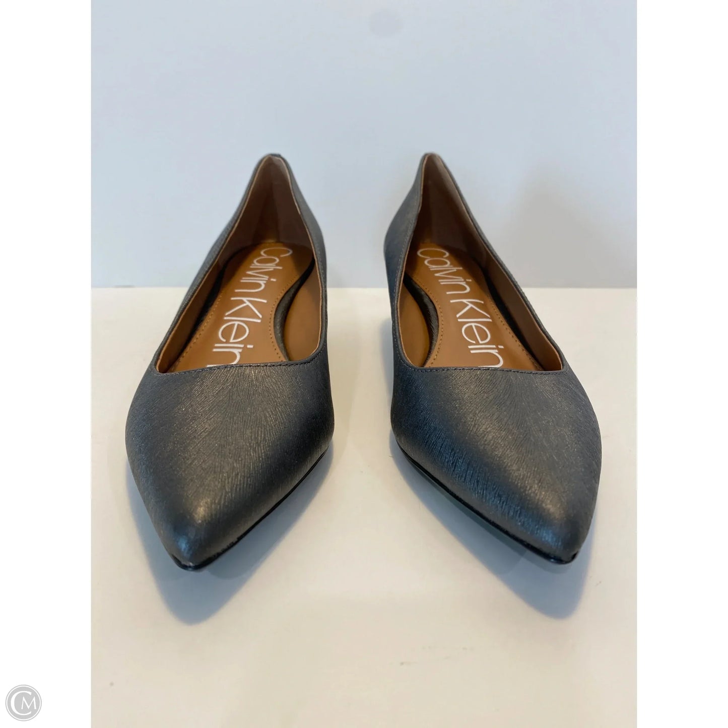 Shoes Heels Kitten By Calvin Klein In Grey, Size: 7