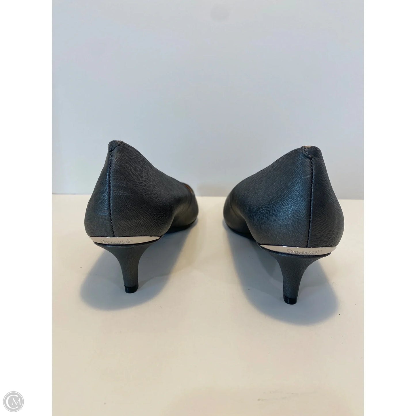Shoes Heels Kitten By Calvin Klein In Grey, Size: 7